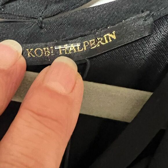 Kobi Halperin Womens Keira Black Braided Asymmetric Maxi Dress M - Picture 7 of 7